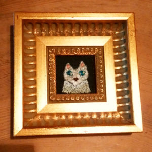 embroidery　猫　手刺繍　cat アトモスフィア